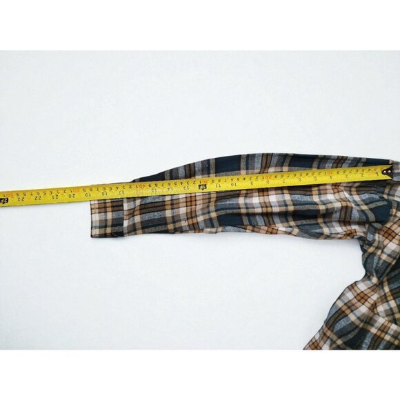 Passport Women's Plaid Flannel Shirt Sz S – Teal Golden Check – 100% Cotton NWT - Picture 7 of 11